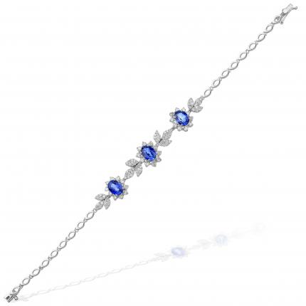 6.94 ct. Pırlanta Safir Bileklik